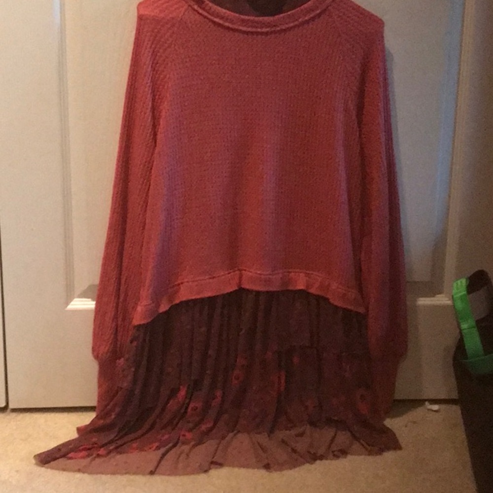 Free People mauve and brown high low Dress